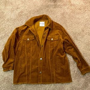 Great, thick corduroy brownish copper shacket